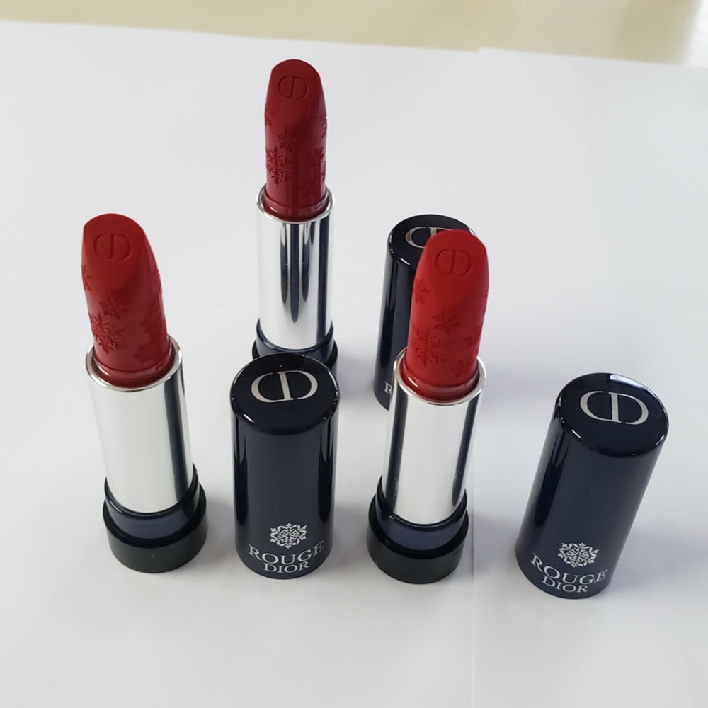 x5 NWT Rouge Dior Lipstick Limited Edition Refills 999 Signature Iconic Lipstick - Picture 3 of 16
